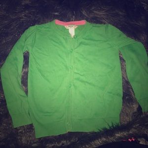 GUC OshKosh green cardigan.